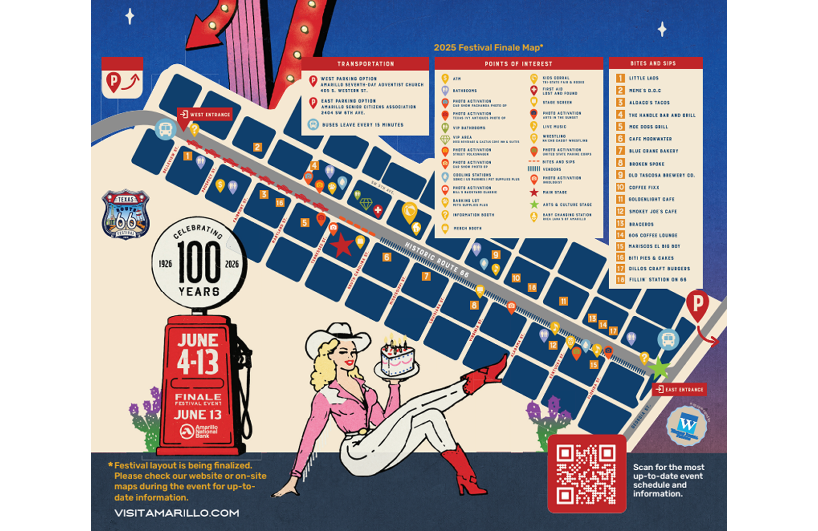 festival finale points of interest map

festival layout is being finalized. Please check our website or on-site maps during the event for up-to-date information.